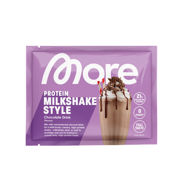 More Protein · Milkshake Style Chocolate Drink